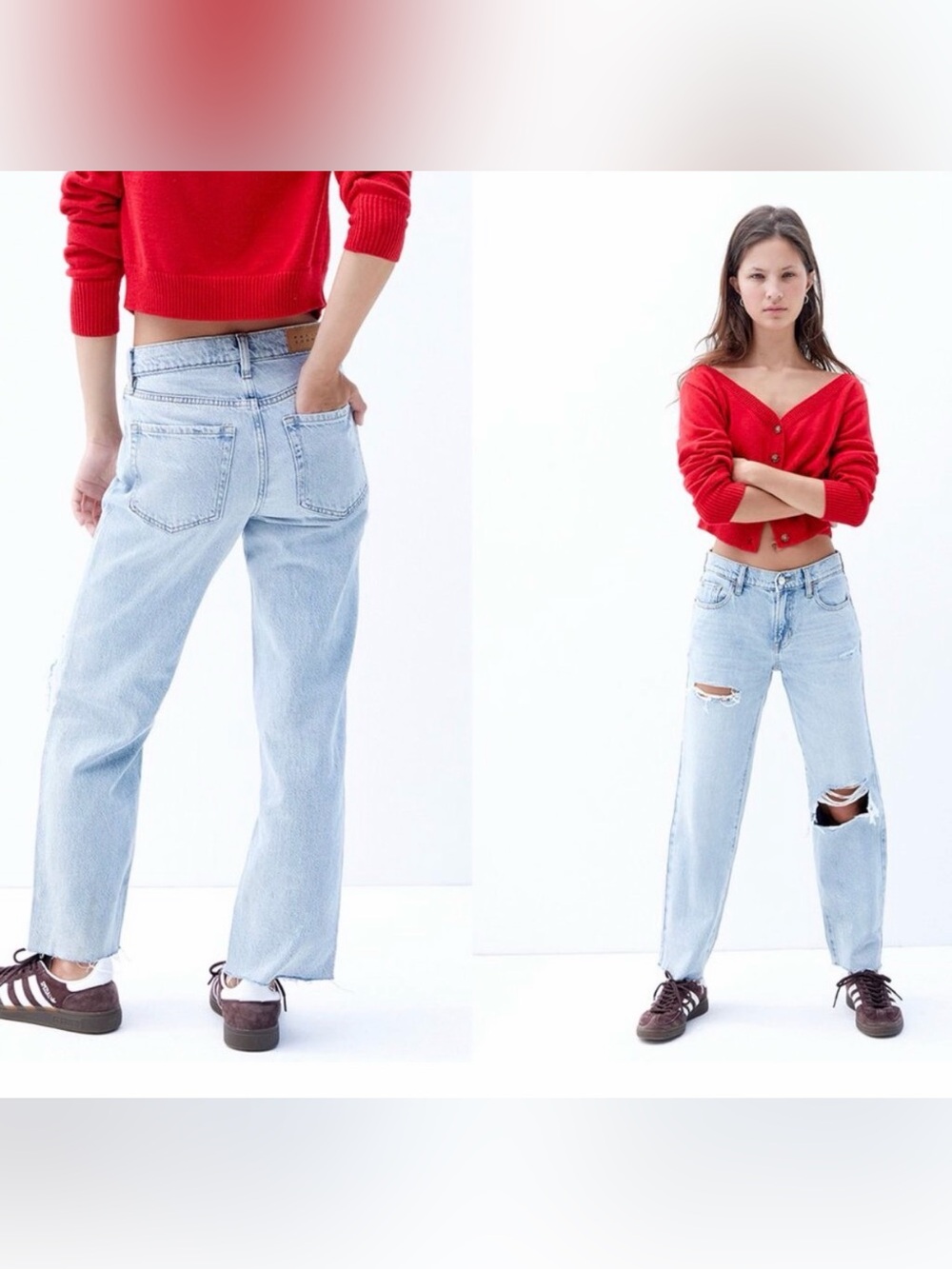 PacSun - 90’s Straight Light Blue Distressed Jeans